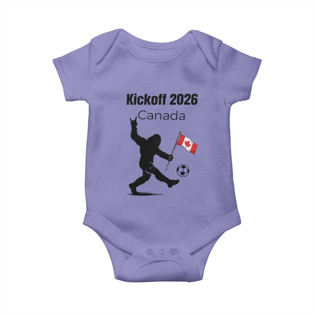 Funny Bigfoot Canada Soccer Baby Onesie Kickoff 2026 TS12 Violet Print Your Wear