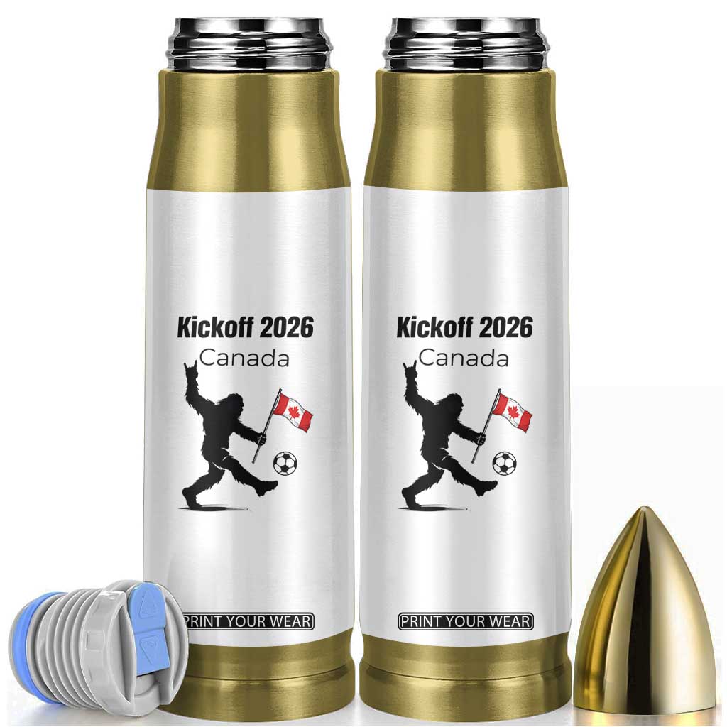 Funny Bigfoot Canada Soccer Bullet Tumbler Kickoff 2026 TS12 White Print Your Wear