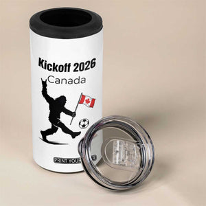 Funny Bigfoot Canada Soccer 4 in 1 Can Cooler Tumbler Kickoff 2026 TS12 Print Your Wear