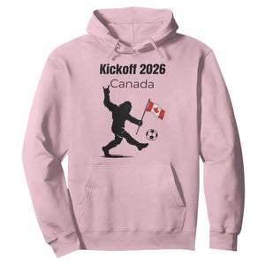 Funny Bigfoot Canada Soccer Hoodie Kickoff 2026 TS12 Light Pink Print Your Wear