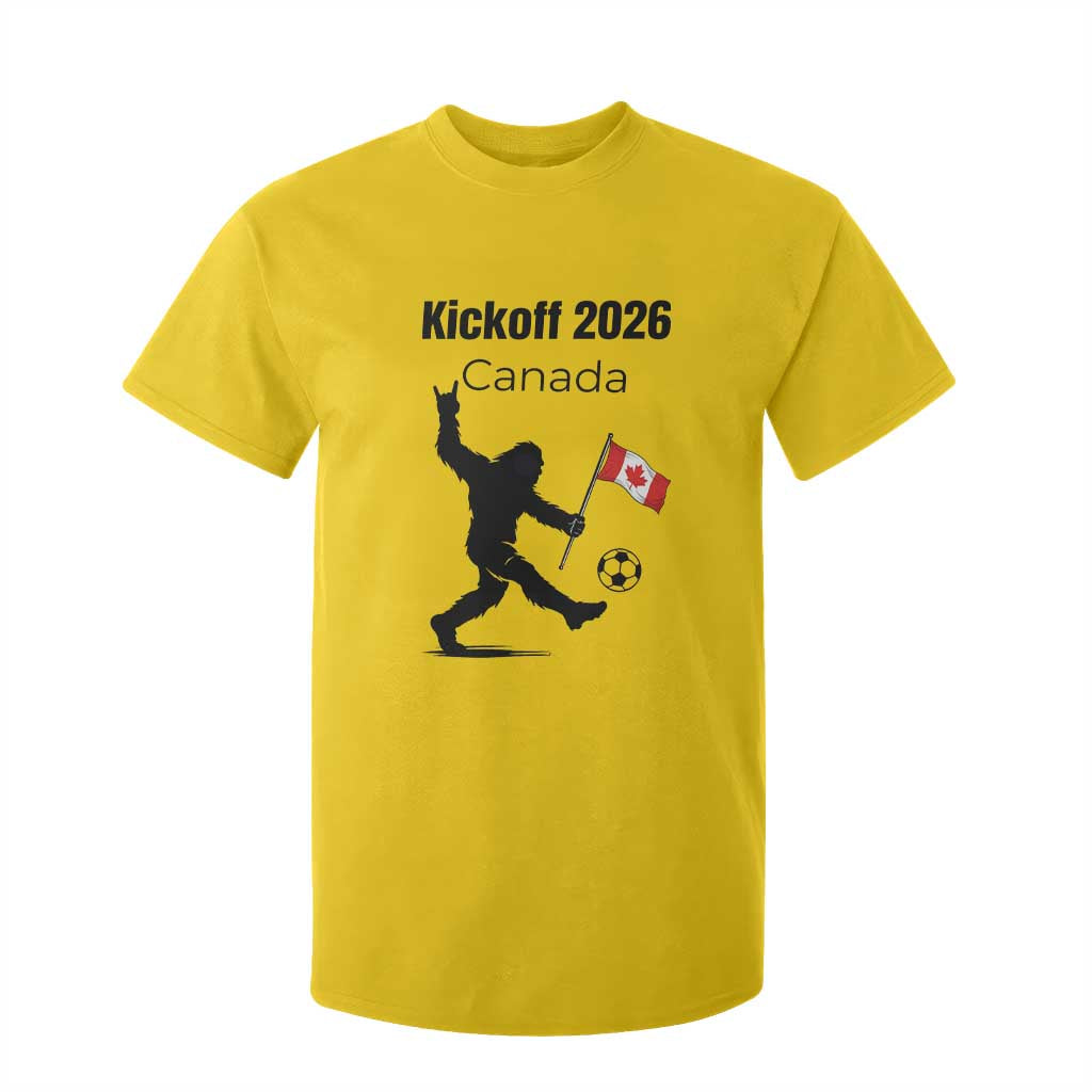 Funny Bigfoot Canada Soccer T Shirt For Kid Kickoff 2026 TS12 Daisy Print Your Wear