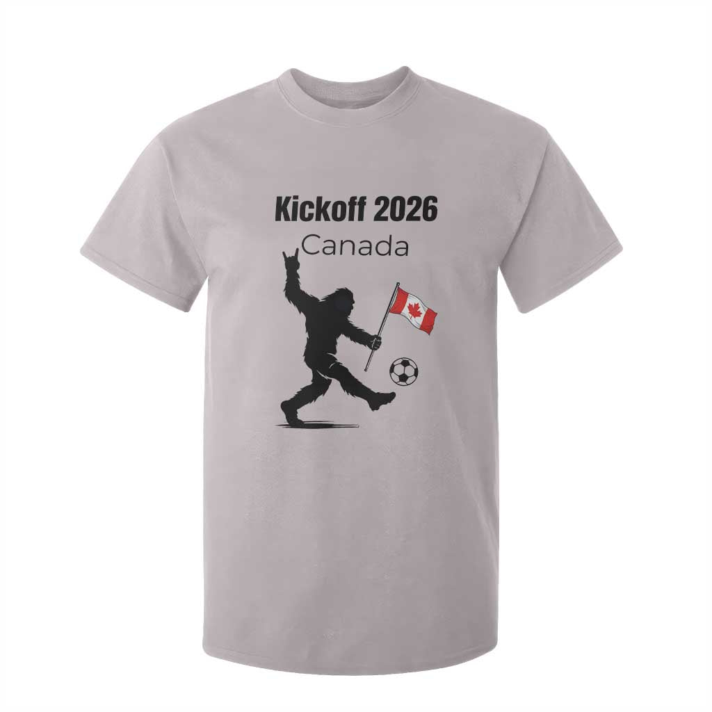Funny Bigfoot Canada Soccer T Shirt For Kid Kickoff 2026 TS12 Ice Gray Print Your Wear