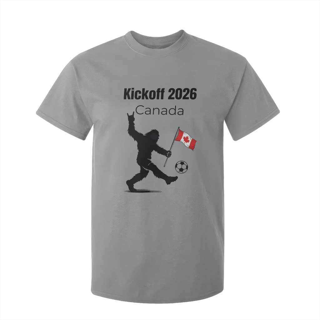 Funny Bigfoot Canada Soccer T Shirt For Kid Kickoff 2026 TS12 Sport Gray Print Your Wear