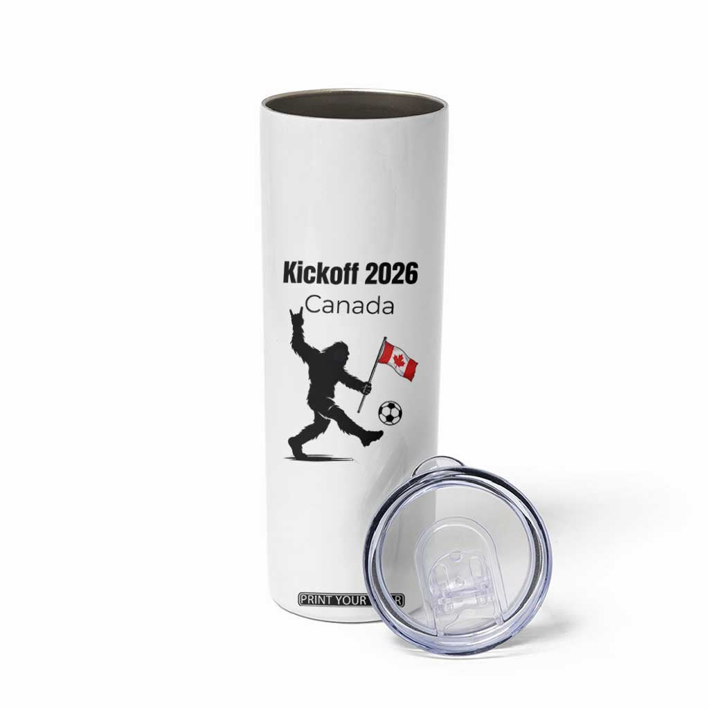 Funny Bigfoot Canada Soccer Skinny Tumbler Kickoff 2026 TS12 Print Your Wear