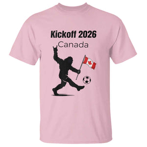 Funny Bigfoot Canada Soccer T Shirt Kickoff 2026 TS12 Light Pink Print Your Wear