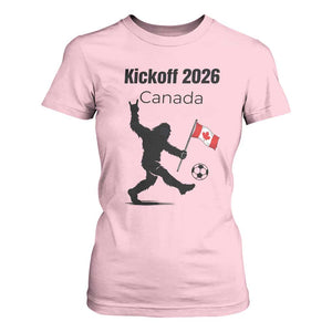 Funny Bigfoot Canada Soccer T Shirt For Women Kickoff 2026 TS12 Light Pink Print Your Wear