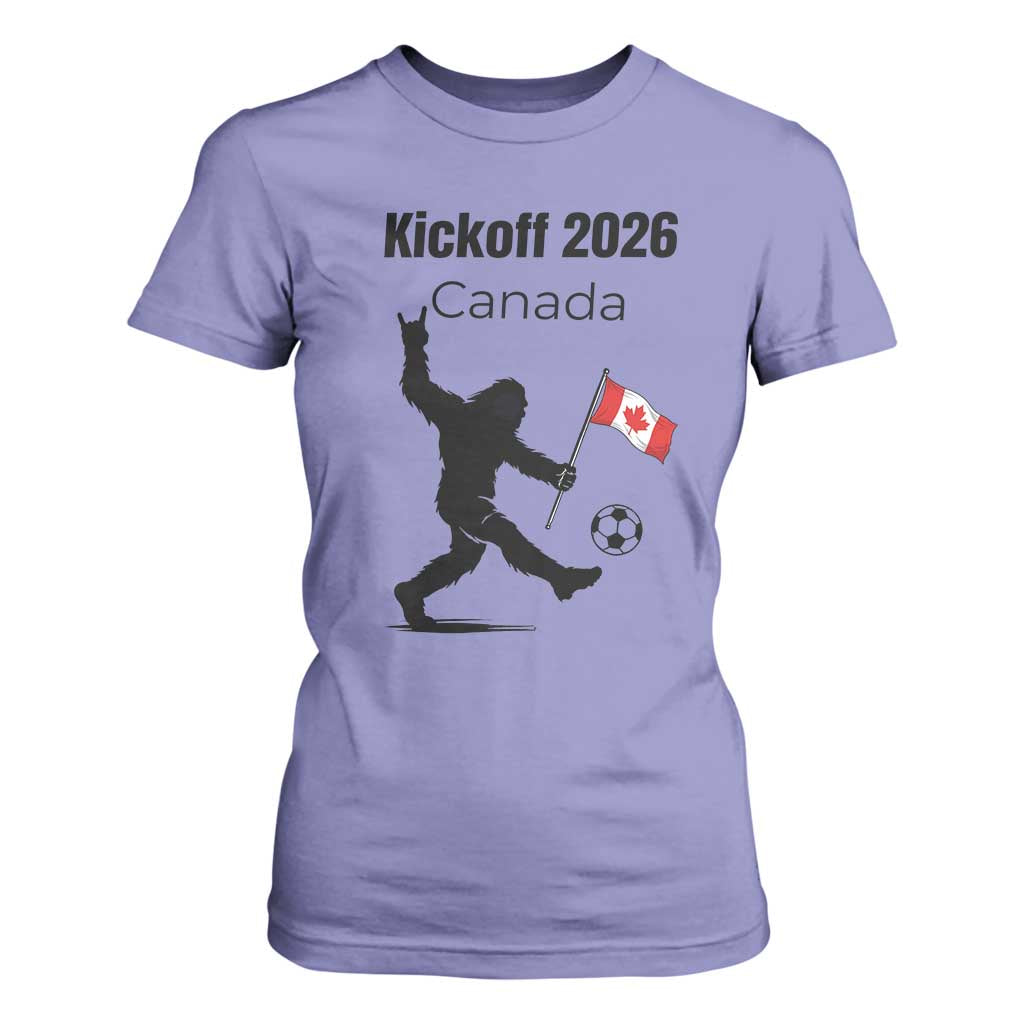 Funny Bigfoot Canada Soccer T Shirt For Women Kickoff 2026 TS12 Violet Print Your Wear