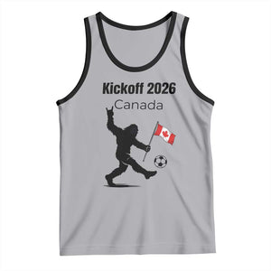 Funny Bigfoot Canada Soccer Tank Top Kickoff 2026 TS12 Athletic Heather Black Print Your Wear