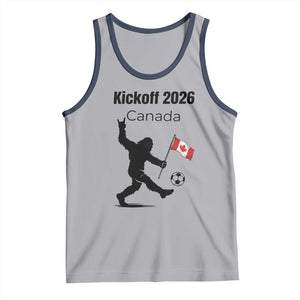 Funny Bigfoot Canada Soccer Tank Top Kickoff 2026 TS12 Athletic Heather Navy Print Your Wear