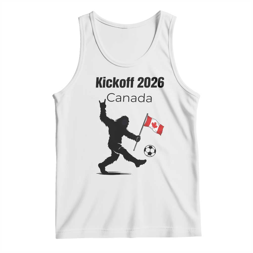 Funny Bigfoot Canada Soccer Tank Top Kickoff 2026 TS12 White Print Your Wear