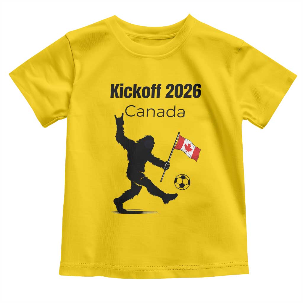 Funny Bigfoot Canada Soccer Toddler T Shirt Kickoff 2026 TS12 Daisy Print Your Wear