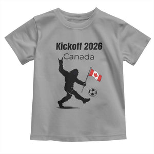 Funny Bigfoot Canada Soccer Toddler T Shirt Kickoff 2026 TS12 Sport Gray Print Your Wear