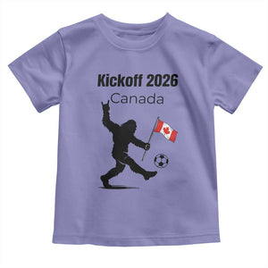 Funny Bigfoot Canada Soccer Toddler T Shirt Kickoff 2026 TS12 Violet Print Your Wear