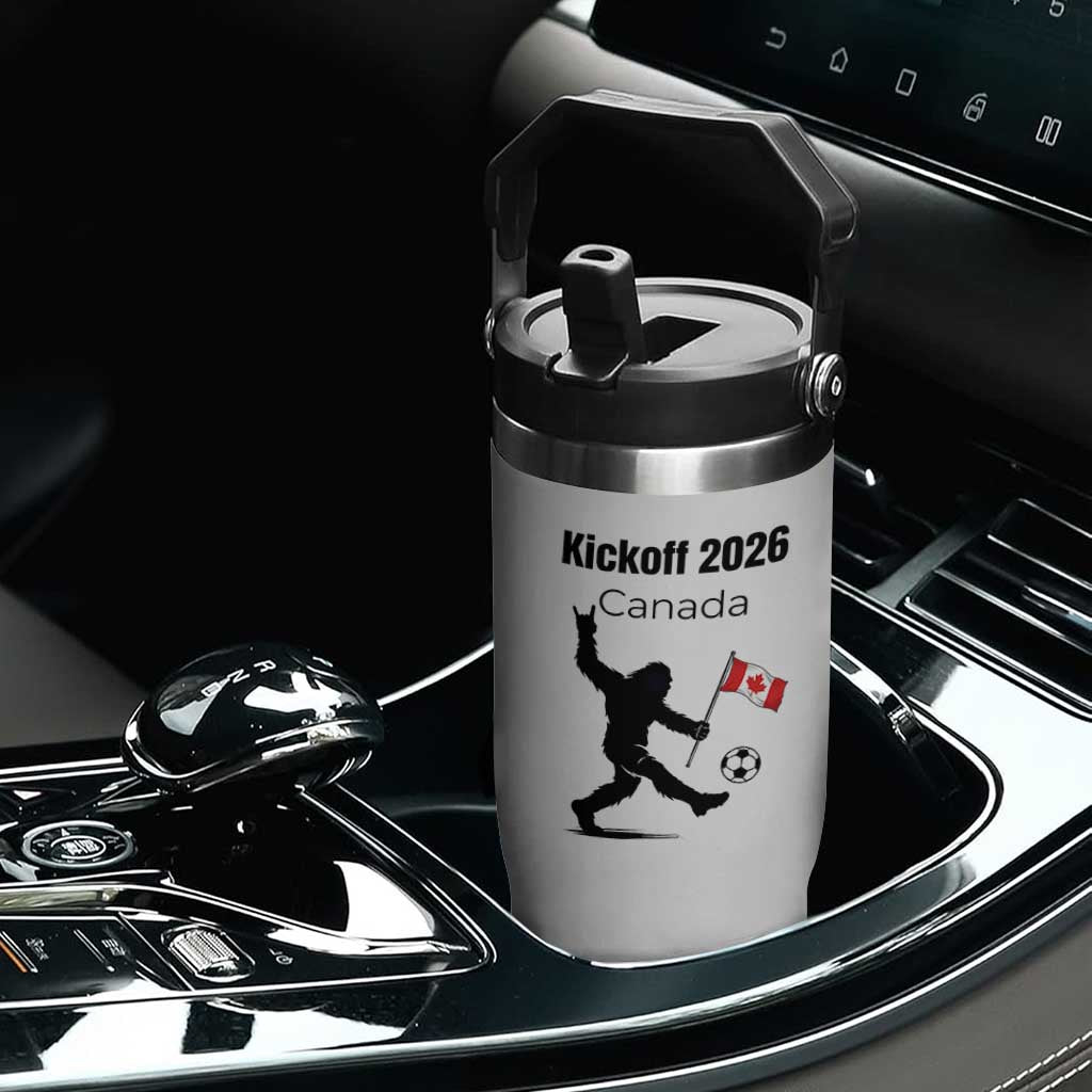 Funny Bigfoot Canada Soccer Flip Straw Tumbler Kickoff 2026 TS12 Print Your Wear