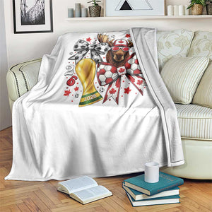 Proud Canada Soccer 2026 Throw Blanket Canadian Football Fan TS12 Print Your Wear