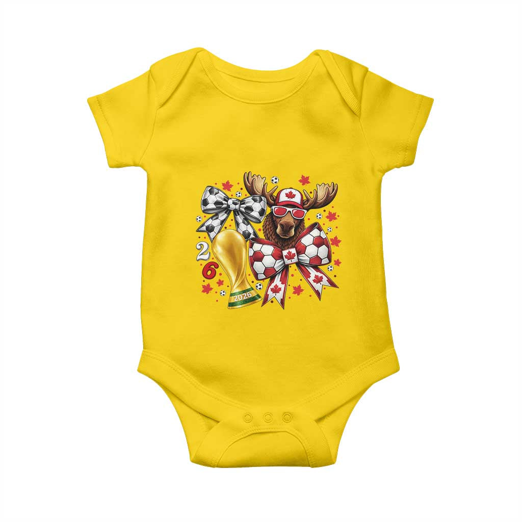 Proud Canada Soccer 2026 Baby Onesie Canadian Football Fan TS12 Daisy Print Your Wear