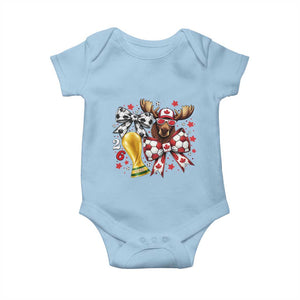 Proud Canada Soccer 2026 Baby Onesie Canadian Football Fan TS12 Light Blue Print Your Wear