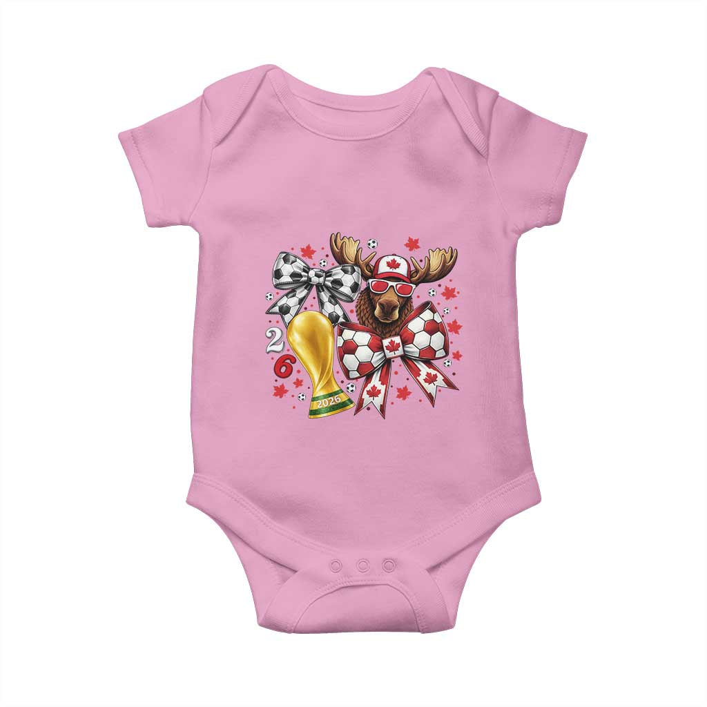 Proud Canada Soccer 2026 Baby Onesie Canadian Football Fan TS12 Light Pink Print Your Wear