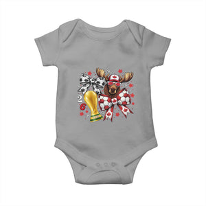 Proud Canada Soccer 2026 Baby Onesie Canadian Football Fan TS12 Sport Gray Print Your Wear