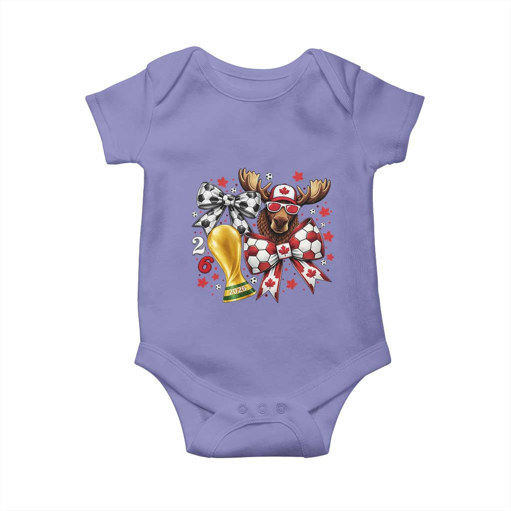 Proud Canada Soccer 2026 Baby Onesie Canadian Football Fan TS12 Violet Print Your Wear