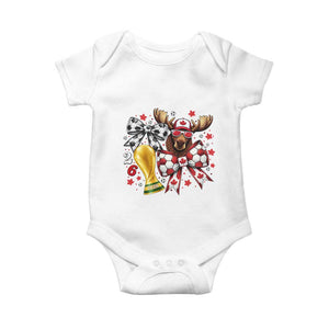Proud Canada Soccer 2026 Baby Onesie Canadian Football Fan TS12 White Print Your Wear