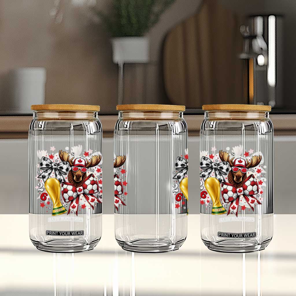 Proud Canada Soccer 2026 Glass Can Canadian Football Fan TS12 Print Your Wear