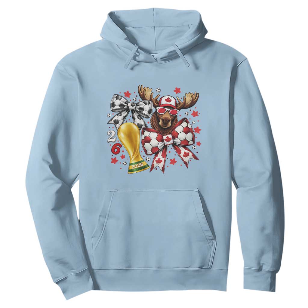 Proud Canada Soccer 2026 Hoodie Canadian Football Fan TS12 Light Blue Print Your Wear
