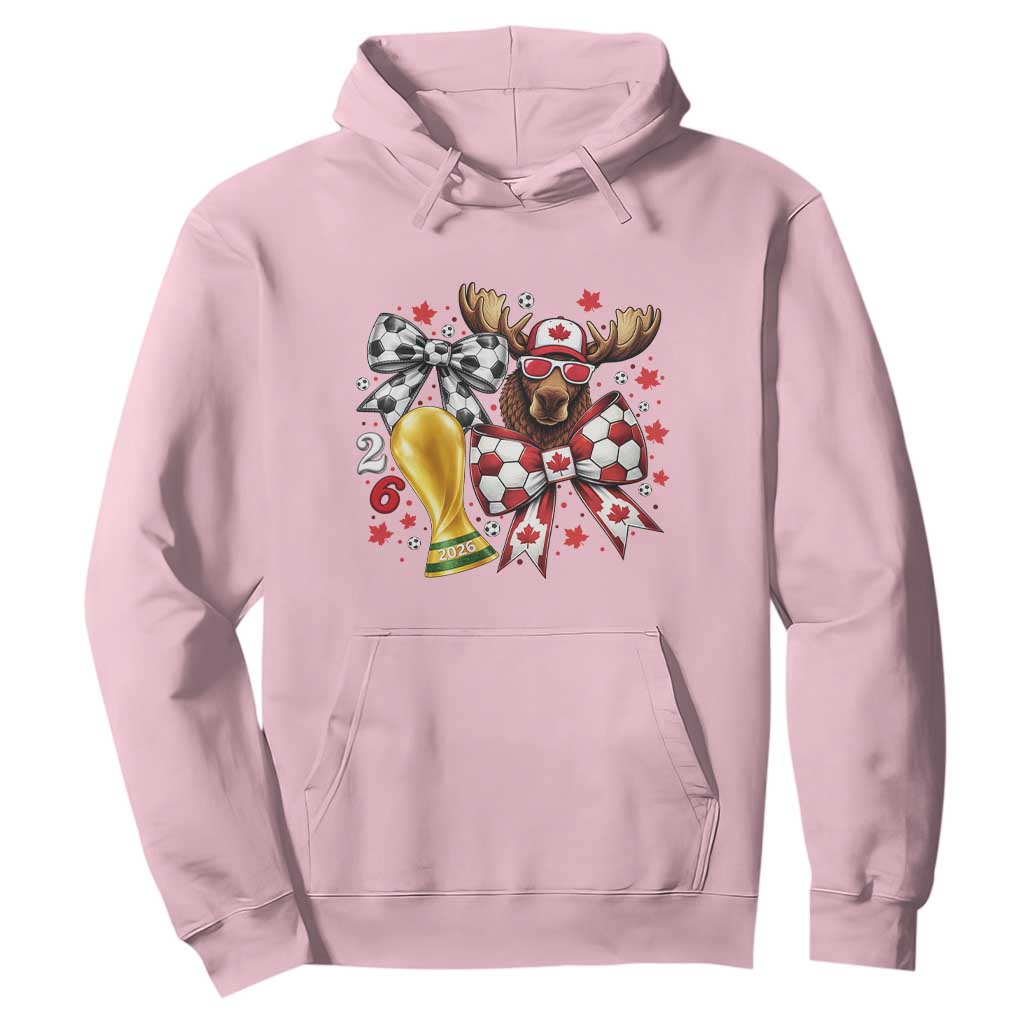 Proud Canada Soccer 2026 Hoodie Canadian Football Fan TS12 Light Pink Print Your Wear