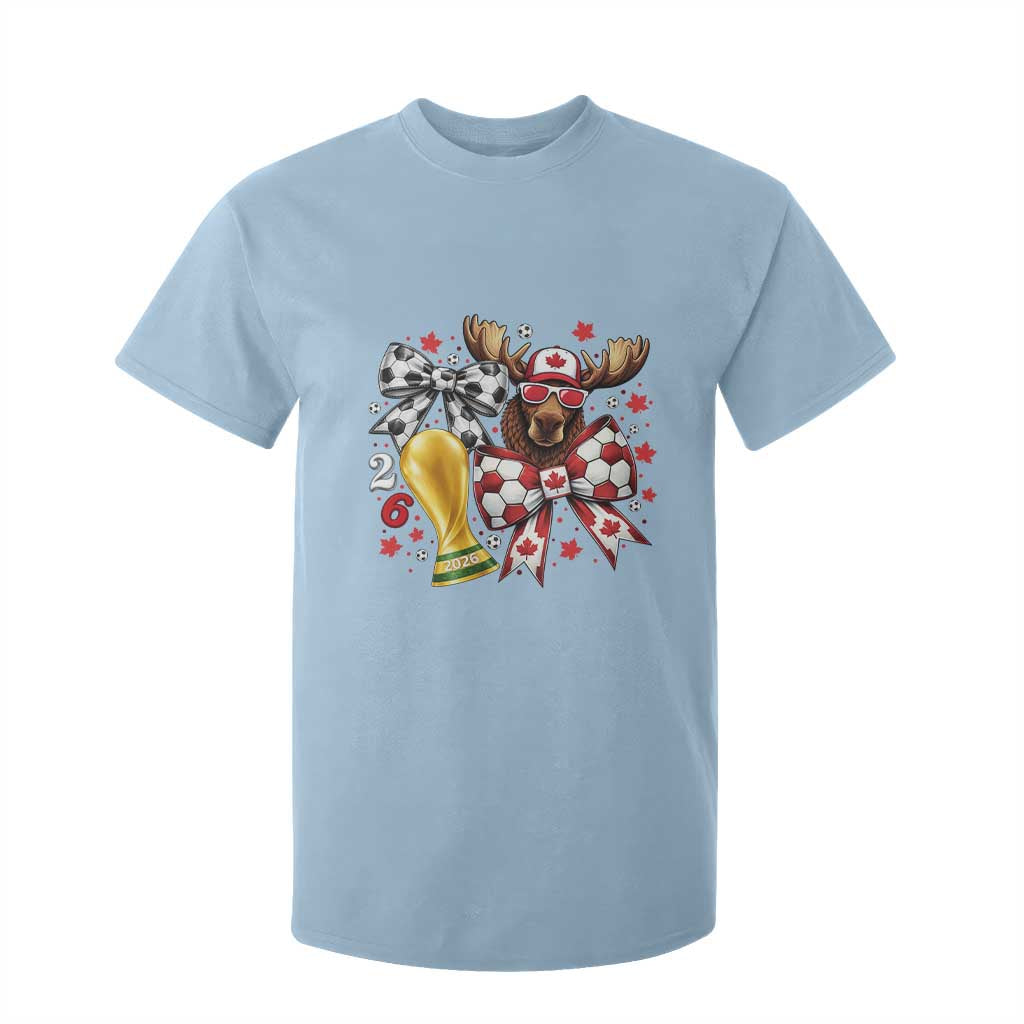 Proud Canada Soccer 2026 T Shirt For Kid Canadian Football Fan TS12 Light Blue Print Your Wear