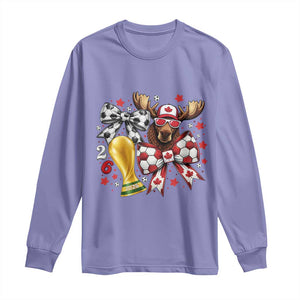 Proud Canada Soccer 2026 Long Sleeve Shirt Canadian Football Fan TS12 Violet Print Your Wear