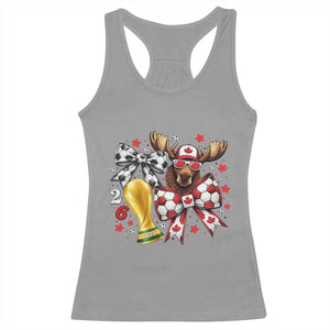 Proud Canada Soccer 2026 Racerback Tank Top Canadian Football Fan TS12 Sport Gray Print Your Wear