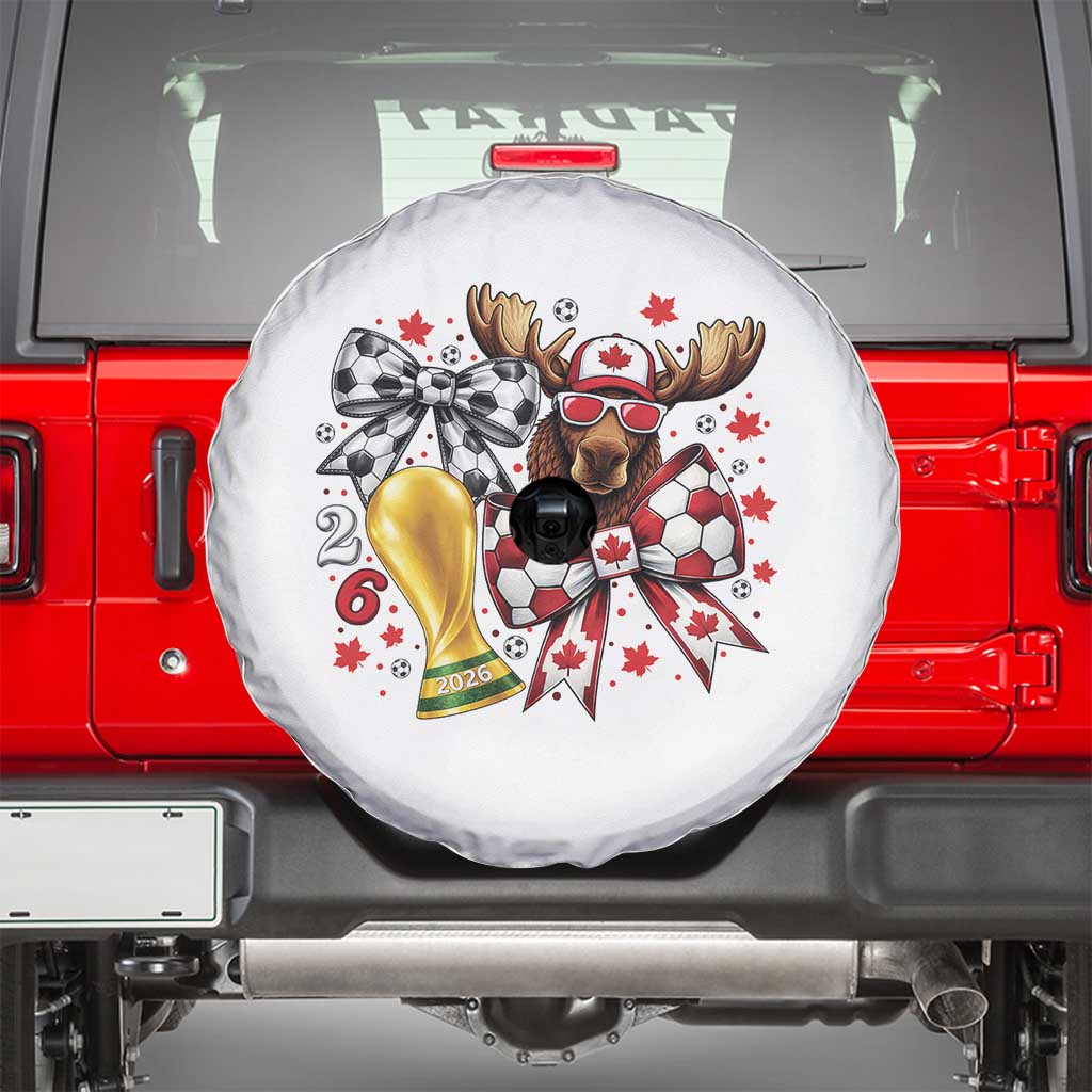 Proud Canada Soccer 2026 Spare Tire Cover Canadian Football Fan TS12 White Print Your Wear