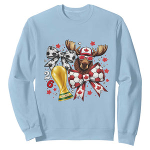 Proud Canada Soccer 2026 Sweatshirt Canadian Football Fan TS12 Light Blue Print Your Wear