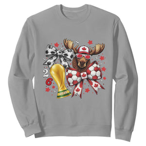 Proud Canada Soccer 2026 Sweatshirt Canadian Football Fan TS12 Sport Gray Print Your Wear
