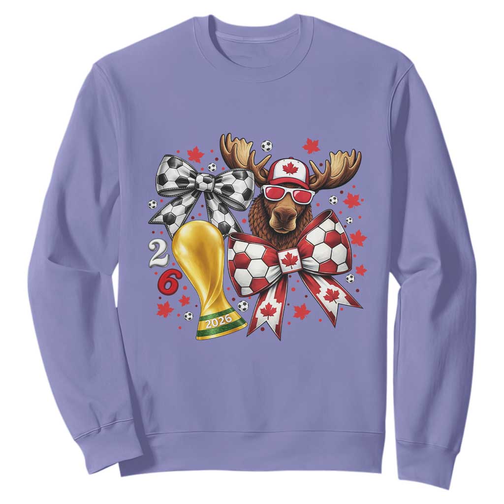 Proud Canada Soccer 2026 Sweatshirt Canadian Football Fan TS12 Violet Print Your Wear