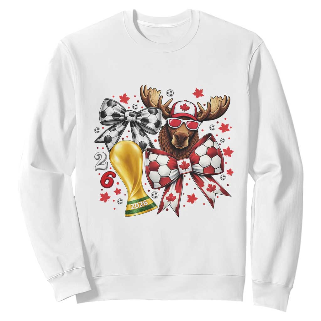 Proud Canada Soccer 2026 Sweatshirt Canadian Football Fan TS12 White Print Your Wear