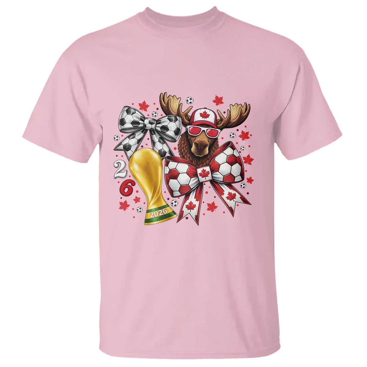 Proud Canada Soccer 2026 T Shirt Canadian Football Fan TS12 Light Pink Print Your Wear