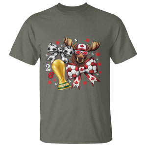 Proud Canada Soccer 2026 T Shirt Canadian Football Fan TS12 Military Green Print Your Wear
