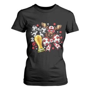 Proud Canada Soccer 2026 T Shirt For Women Canadian Football Fan TS12 Black Print Your Wear