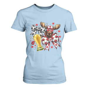 Proud Canada Soccer 2026 T Shirt For Women Canadian Football Fan TS12 Light Blue Print Your Wear