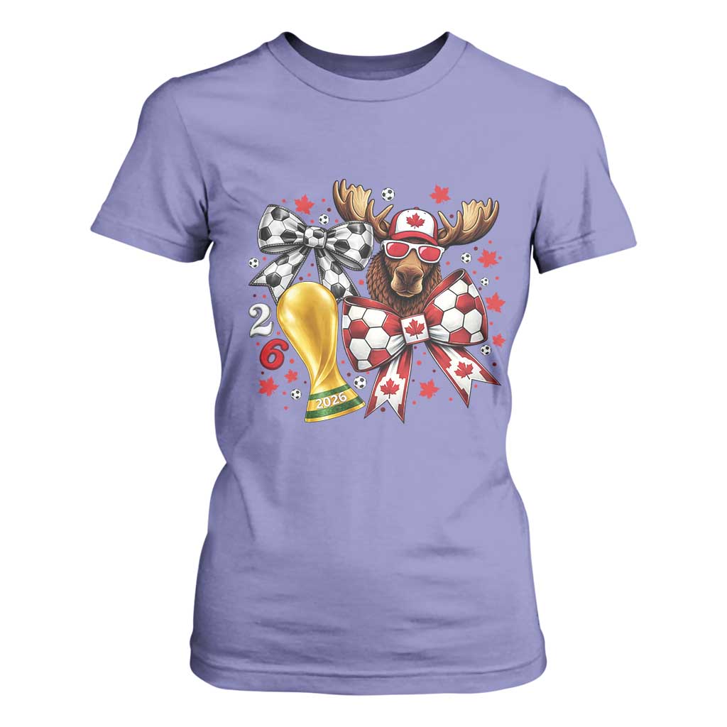Proud Canada Soccer 2026 T Shirt For Women Canadian Football Fan TS12 Violet Print Your Wear