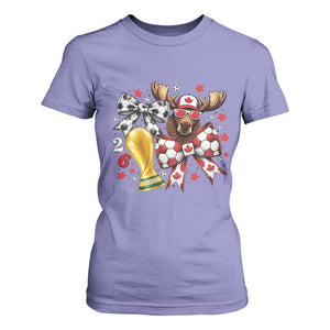 Proud Canada Soccer 2026 T Shirt For Women Canadian Football Fan TS12 Violet Print Your Wear