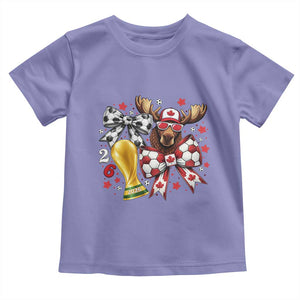 Proud Canada Soccer 2026 Toddler T Shirt Canadian Football Fan TS12 Violet Print Your Wear