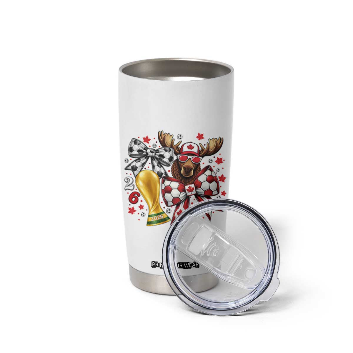 Proud Canada Soccer 2026 Tumbler Cup Canadian Football Fan TS12 Print Your Wear