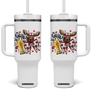 Proud Canada Soccer 2026 Tumbler With Handle Canadian Football Fan TS12 One Size: 40 oz White Print Your Wear