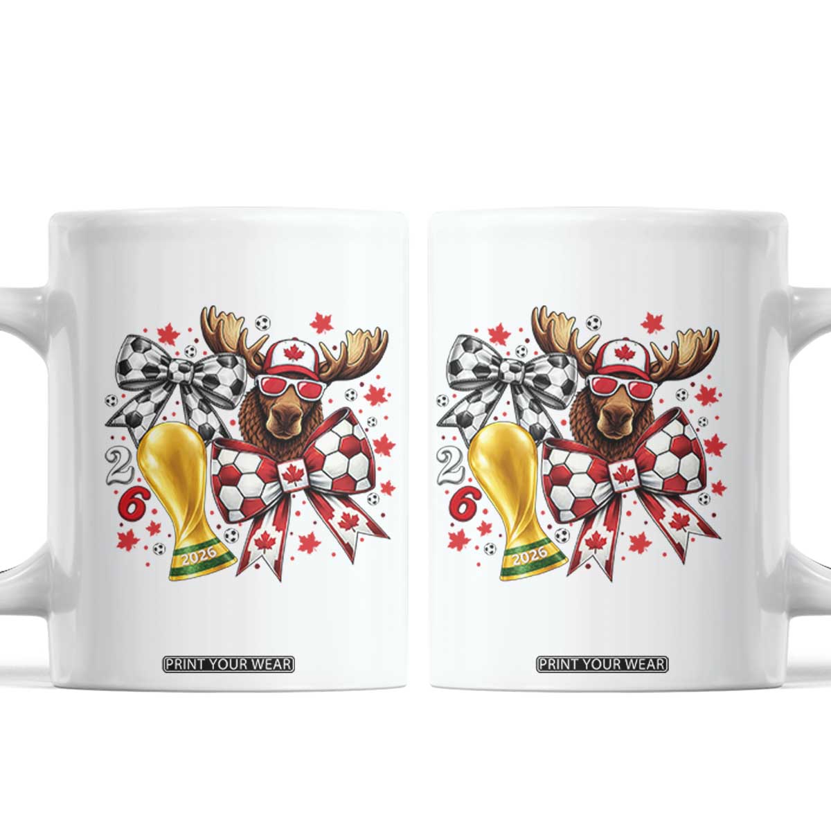 Proud Canada Soccer 2026 Coffee Mug Canadian Football Fan TS12 White Print Your Wear