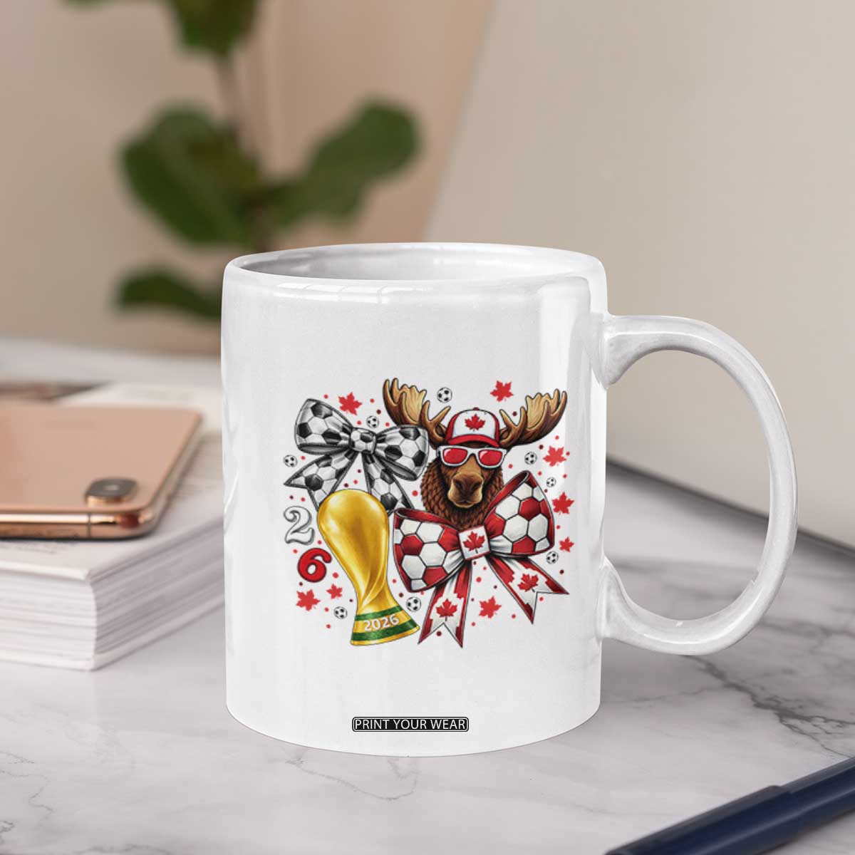 Proud Canada Soccer 2026 Coffee Mug Canadian Football Fan TS12 Print Your Wear