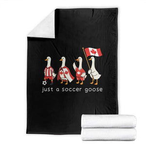 Funny Just A Soccer Goose Throw Blanket Canada Soccer Lover TS12 Black Print Your Wear