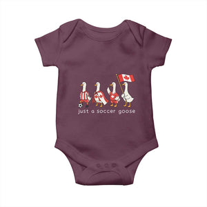 Funny Just A Soccer Goose Baby Onesie Canada Soccer Lover TS12 Maroon Print Your Wear