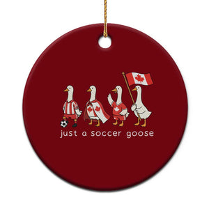 Funny Just A Soccer Goose Ceramic Ornament Canada Soccer Lover TS12 1pc Red Print Your Wear